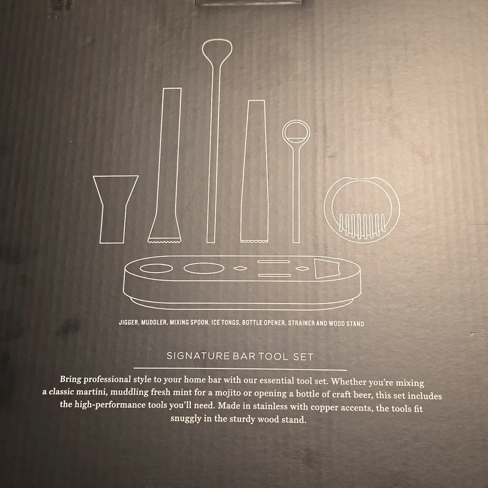 NEW Exclusive Williams Sonoma Signature Bar Tool Set, Retail $174.95 USD